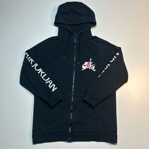 Jordan Jumpman Classic Fleece Full-Zip Hoodie Black White Red